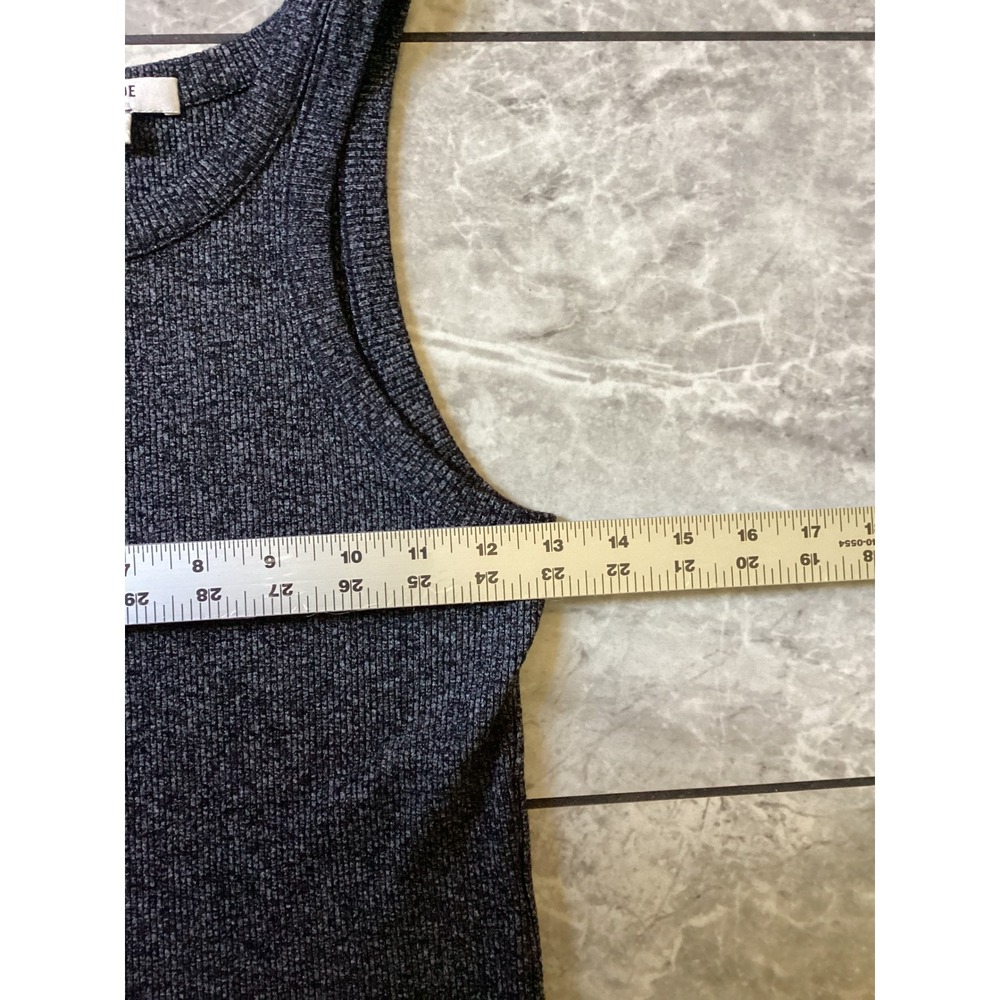 Agolde Ribbed Tank Top Small Grey Salt and Pepper Racerback Sample - Picture 2 of 7